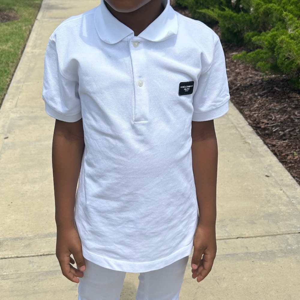 Dolce & Gabbana Kids White Polo Shirt